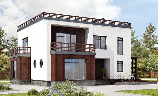 215-002-П Проект двухэтажного дома, просторный коттедж из поризованных блоков Ахтубинск | Проекты домов от House Expert