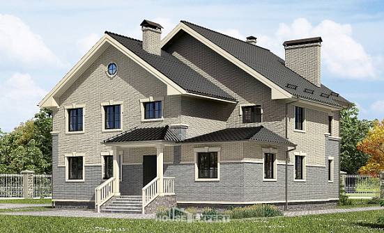 300-004-П Проект двухэтажного дома, огромный домик из теплоблока Ахтубинск | Проекты домов от House Expert