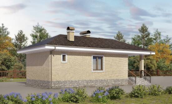 040-002-П Проект бани из газобетона Астрахань | Проекты одноэтажных домов от House Expert