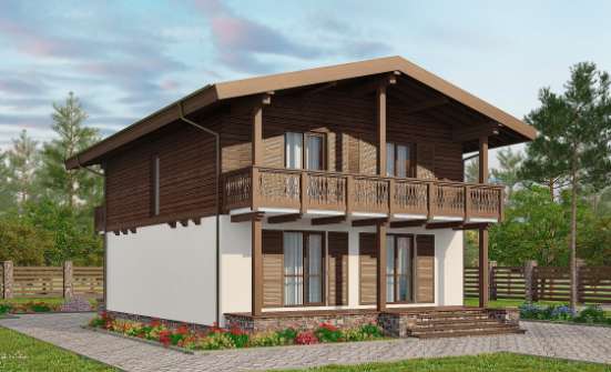 150-016-Л Проект двухэтажного дома с мансардой, уютный дом из бризолита Ахтубинск | Проекты домов от House Expert