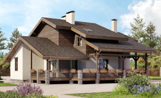 210-006-Л Проект двухэтажного дома мансардой, уютный домик из кирпича Астрахань | Проекты домов от House Expert