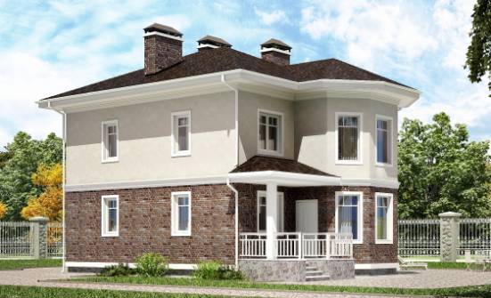 120-001-Л Проект трехэтажного дома, доступный коттедж из газосиликатных блоков Ахтубинск | Проекты домов от House Expert