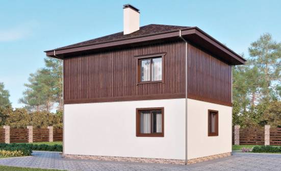 100-006-Л Проект двухэтажного дома, небольшой коттедж из бризолита Ахтубинск | Проекты домов от House Expert
