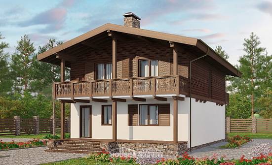 150-016-Л Проект двухэтажного дома с мансардой, уютный дом из бризолита Ахтубинск | Проекты домов от House Expert