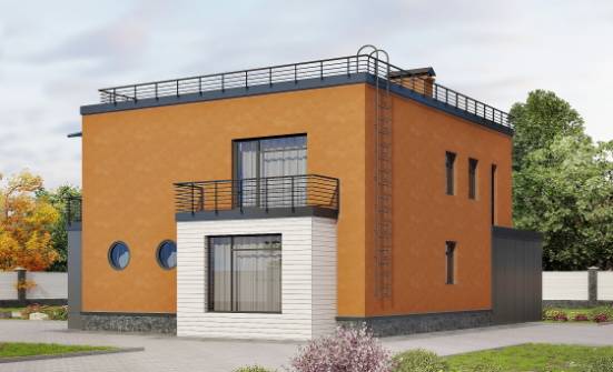 260-002-Л Проект двухэтажного дома, гараж, просторный коттедж из пеноблока Астрахань | Проекты домов от House Expert