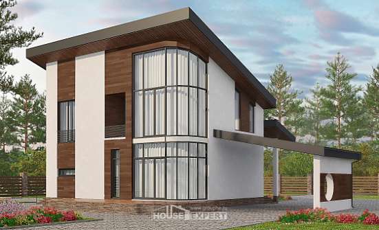 230-001-П Проект двухэтажного дома мансардой, простой дом из кирпича Астрахань | Проекты домов от House Expert