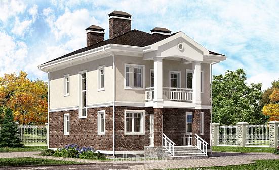 120-001-Л Проект трехэтажного дома, доступный коттедж из газосиликатных блоков Ахтубинск | Проекты домов от House Expert