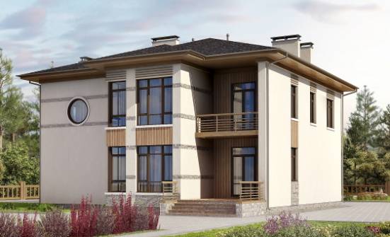 345-001-П Проект двухэтажного дома, уютный загородный дом из поризованных блоков Ахтубинск | Проекты домов от House Expert