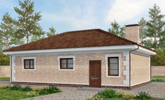 070-005-П Проект гаража из кирпича Ахтубинск | Проекты одноэтажных домов от House Expert
