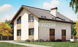 170-002-П Проект двухэтажного дома мансардой, бюджетный дом из твинблока Астрахань, House Expert