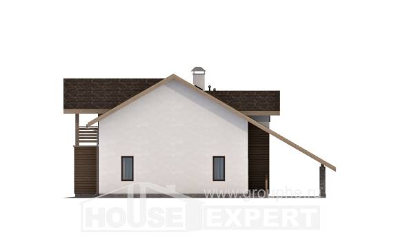 155-010-Л Проект двухэтажного дома мансардой, гараж, компактный дом из бризолита, Ахтубинск