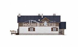 240-002-Л Проект двухэтажного дома мансардой и гаражом, просторный дом из теплоблока, House Expert