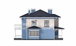 285-003-Л Проект двухэтажного дома, гараж, классический коттедж из кирпича, Ахтубинск