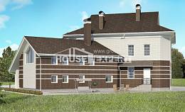 410-001-П Проект двухэтажного дома и гаражом, огромный загородный дом из кирпича, House Expert