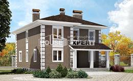 185-002-П Проект двухэтажного дома, доступный дом из пеноблока Астрахань, House Expert
