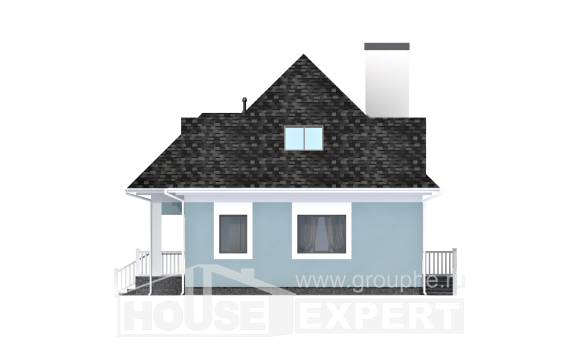 110-001-Л Проект двухэтажного дома с мансардой, современный домик из бризолита Астрахань, House Expert