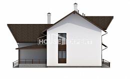300-002-П Проект двухэтажного дома с мансардой и гаражом, красивый домик из газобетона, Астрахань