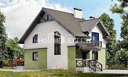 120-003-П Проект двухэтажного дома с мансардой, доступный загородный дом из бризолита Ахтубинск, House Expert