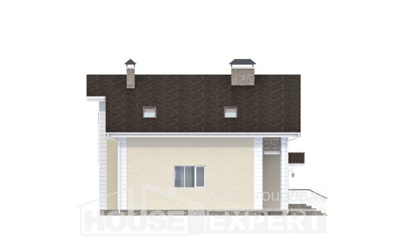 150-002-Л Проект двухэтажного дома мансардой, уютный коттедж из бризолита, Астрахань