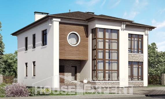 300-005-П Проект двухэтажного дома, красивый домик из кирпича, Ахтубинск