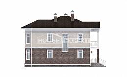 120-001-Л Проект двухэтажного дома, бюджетный загородный дом из поризованных блоков, Астрахань