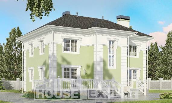 155-005-П Проект двухэтажного дома, доступный домик из газобетона, Астрахань