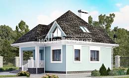 110-001-Л Проект двухэтажного дома с мансардой, недорогой загородный дом из газосиликатных блоков Ахтубинск, House Expert