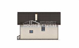 170-002-П Проект двухэтажного дома с мансардой, бюджетный дом из бризолита Астрахань, House Expert