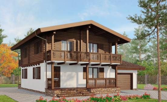 200-011-П Проект двухэтажного дома мансардой, средний загородный дом из арболита Ахтубинск | Проекты домов от House Expert