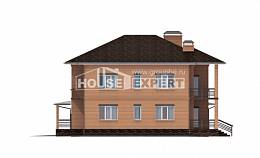 245-003-Л Проект двухэтажного дома и гаражом, уютный дом из кирпича, Ахтубинск