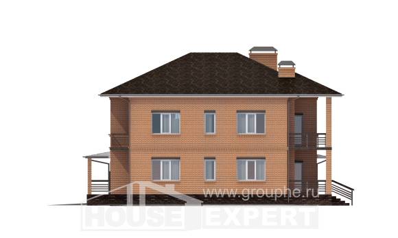 245-003-Л Проект двухэтажного дома и гаражом, уютный дом из кирпича, Ахтубинск