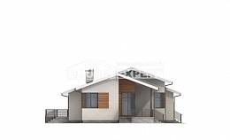 135-002-П Проект одноэтажного дома и гаражом, классический домик из блока, Ахтубинск