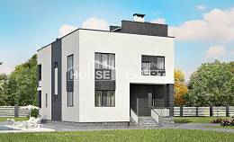 225-001-П Проект двухэтажного дома, красивый коттедж из поризованных блоков, Астрахань