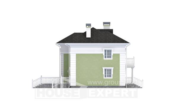 155-005-П Проект двухэтажного дома, недорогой домик из твинблока, Ахтубинск