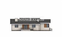 135-002-П Проект одноэтажного дома и гаражом, доступный коттедж из твинблока, Ахтубинск