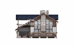 240-002-Л Проект двухэтажного дома мансардный этаж и гаражом, уютный загородный дом из теплоблока, House Expert