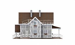 160-003-Л Проект двухэтажного дома мансардой, современный загородный дом из пеноблока, Ахтубинск