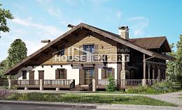 320-002-П Проект двухэтажного дома с мансардным этажом, классический загородный дом из кирпича, Ахтубинск