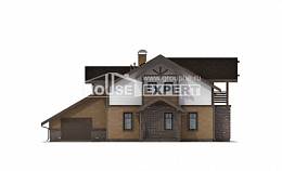 180-011-Л Проект двухэтажного дома мансардный этаж, гараж, современный коттедж из пеноблока, Астрахань