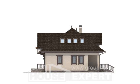 200-001-Л Проект двухэтажного дома с мансардным этажом, гараж, красивый дом из бризолита, Ахтубинск
