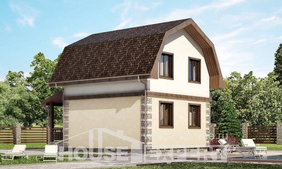 070-004-П Проект двухэтажного дома с мансардным этажом, классический загородный дом из теплоблока, House Expert