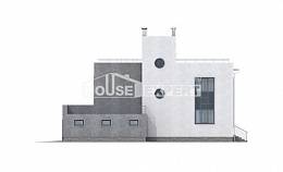255-001-П Проект двухэтажного дома и гаражом, огромный домик из блока, Ахтубинск