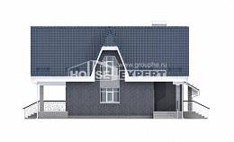 125-002-Л Проект двухэтажного дома мансардой и гаражом, красивый дом из газосиликатных блоков, Ахтубинск