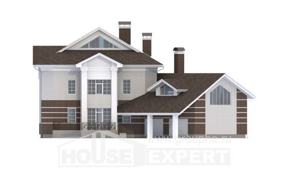 410-001-П Проект двухэтажного дома и гаражом, большой домик из кирпича, House Expert