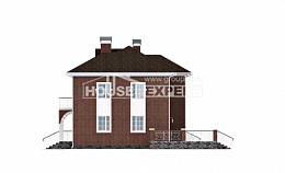 180-006-Л Проект двухэтажного дома, гараж, красивый загородный дом из кирпича, Астрахань
