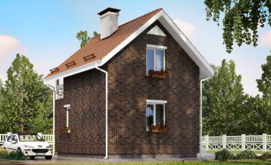 045-001-Л Проект двухэтажного дома с мансардой, уютный загородный дом из поризованных блоков Астрахань | Проекты домов от House Expert