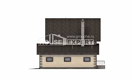 160-004-П Проект двухэтажного дома с мансардой, гараж, классический коттедж из керамзитобетонных блоков, House Expert