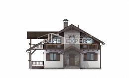 150-004-Л Проект двухэтажного дома мансардный этаж, небольшой коттедж из теплоблока, House Expert