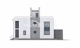 255-001-П Проект двухэтажного дома и гаражом, просторный дом из теплоблока, Астрахань