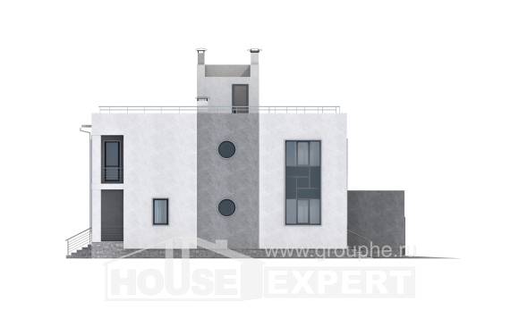255-001-П Проект двухэтажного дома и гаражом, просторный дом из теплоблока, Астрахань